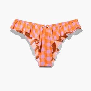 Gingham Remix Undie with Ruffle Trim
